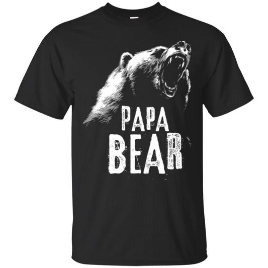 Papa Bear Best Dad For Fathers Day T-shirt Black
