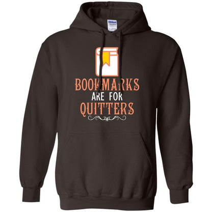 Bookmarks Are For Quitters Book Reader T-shirt Dark Chocolate