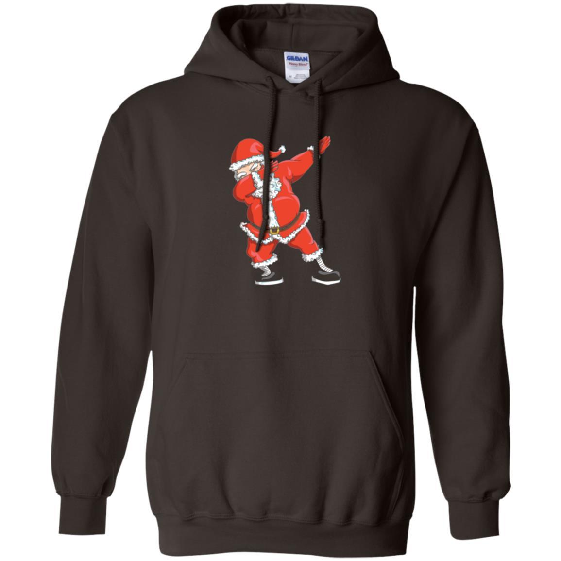 Christmas T-shirt Dabbing Santa Claus T-shirt Dark Chocolate