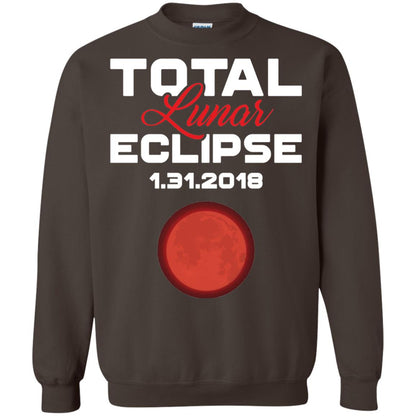 Eclipse January 31st 2018 Total Lunar Eclipse T-shirt Blood Moon Dark Chocolate