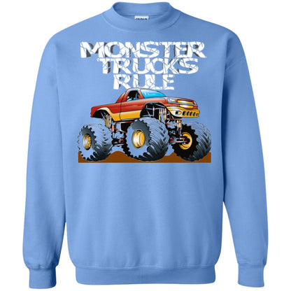Monster Trucks Rule T-shirt Carolina Blue