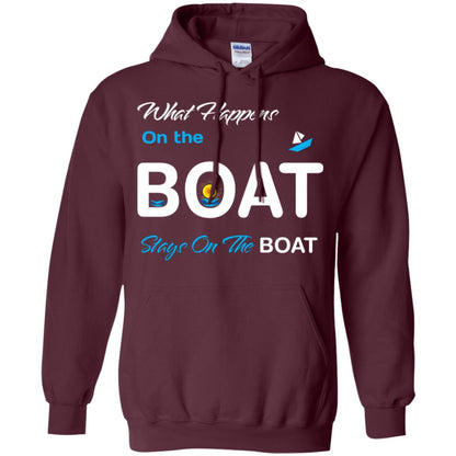 What Happens On The Boat Stay On The Boat Summer Vacation Shirt Maroon