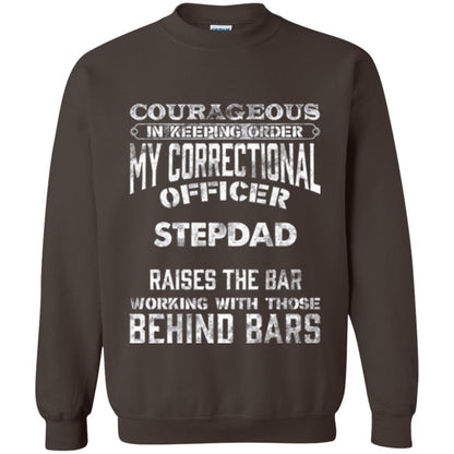 Daddy T-shirt Correctional Officer Step Dad Support Dark Chocolate