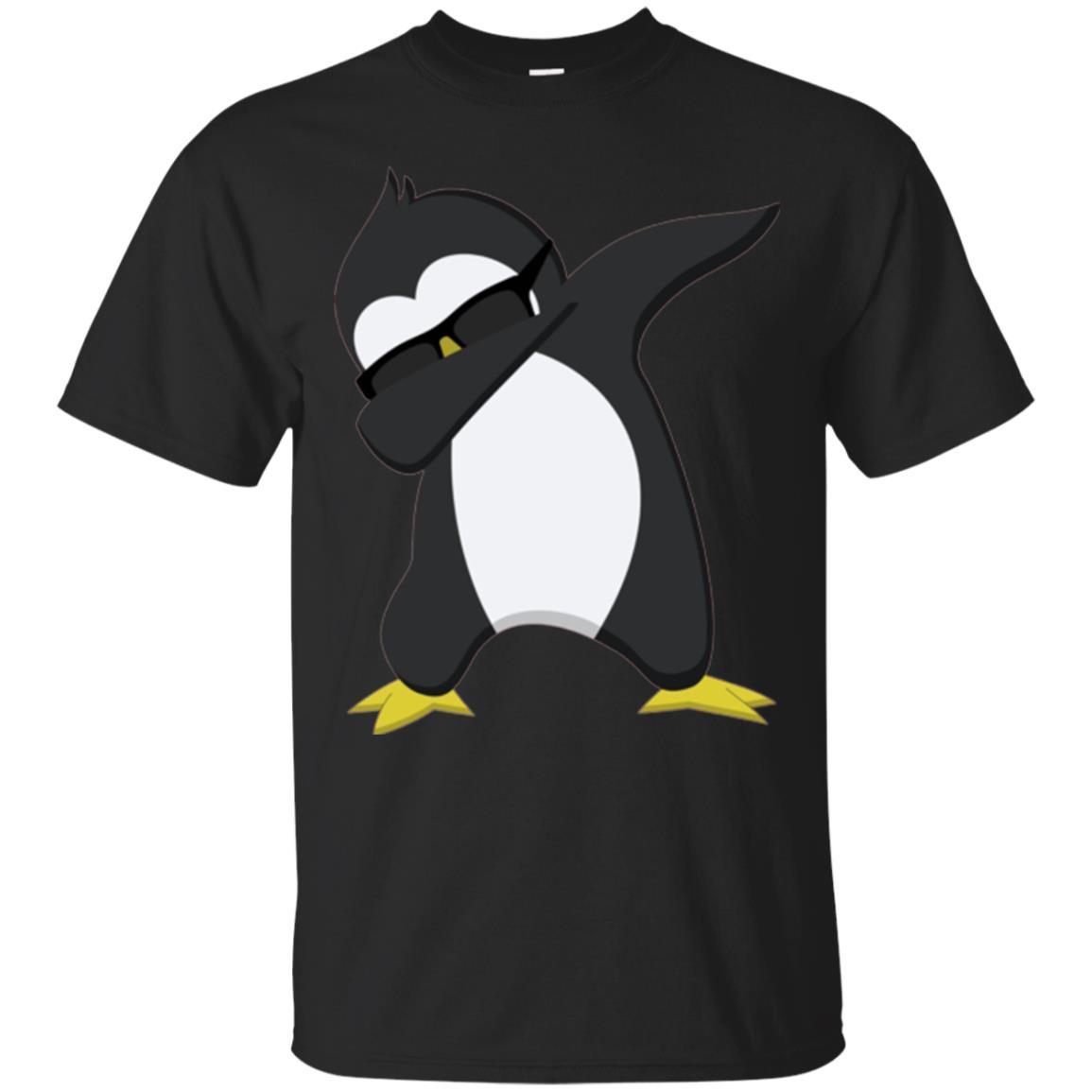 Christmas T-shirt Dabbing Penguin T-shirt Black
