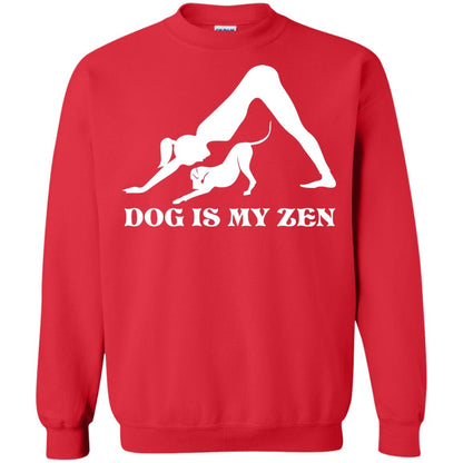 Yoga Dog T-shirt Dog Is My Zen Red