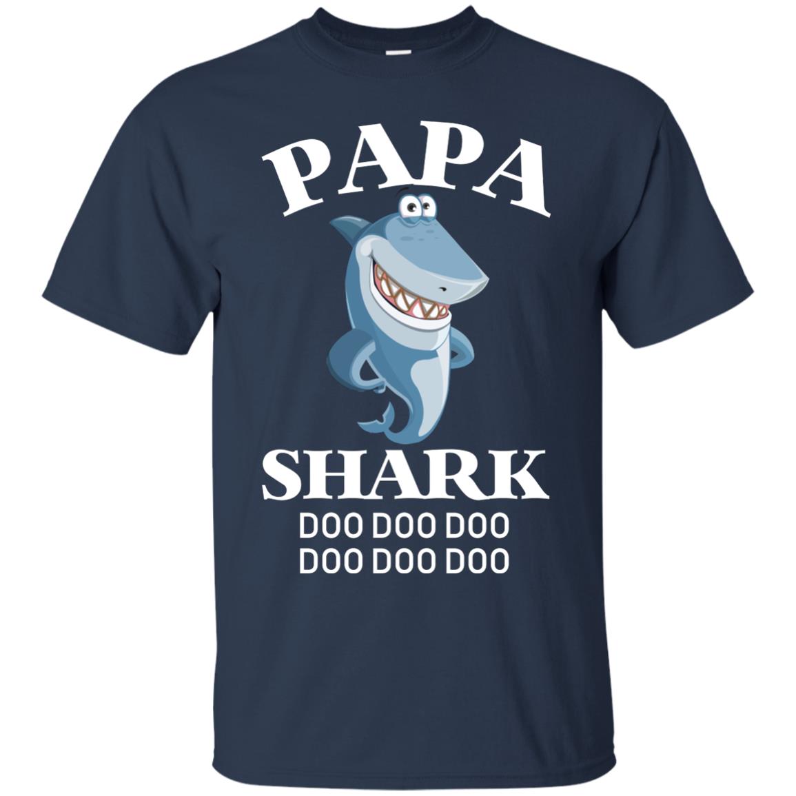 Papa Shark Family Shark Shirt Navy