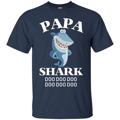 Papa Shark Family Shark Shirt Navy