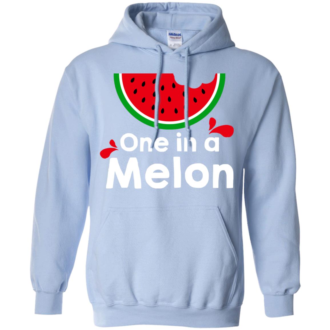 One In A Melon Watermelon Funny Fruit Pun Shirt Light Blue