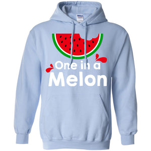 One In A Melon Watermelon Funny Fruit Pun ShirtG185 Gildan Pullover Hoodie 8 oz.