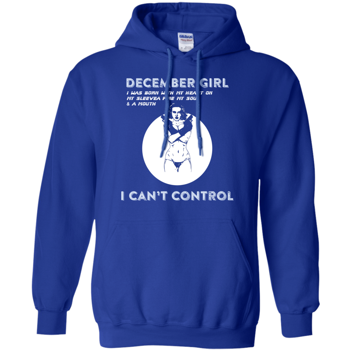 December Girl I Was Born With My Heart T-shirt Royal