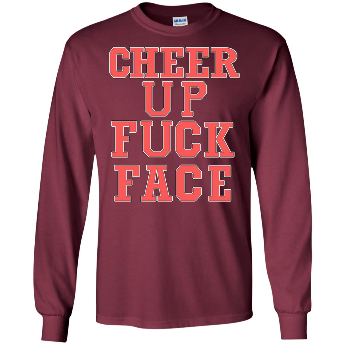 Cheer Up Face Shirt Maroon