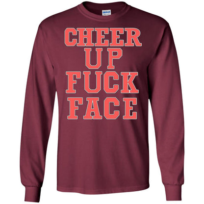 Cheer Up Face Shirt Maroon