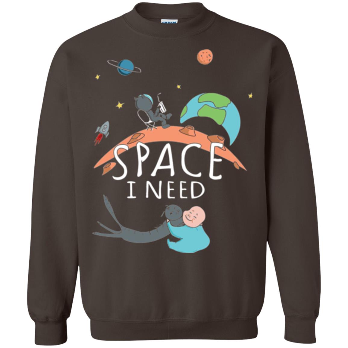 Funny Astronaut Universe Pun T-shirt I Need Space Dark Chocolate