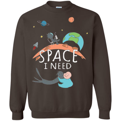 Funny Astronaut Universe Pun T-shirt I Need Space Dark Chocolate