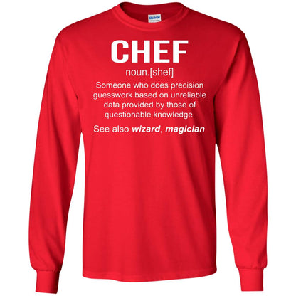 Funny Chef Meaning Shirt Chef Noun Definition Red