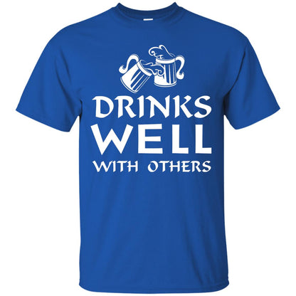 Drinks Well With Others St. Patrick_s Day T-shirt Royal
