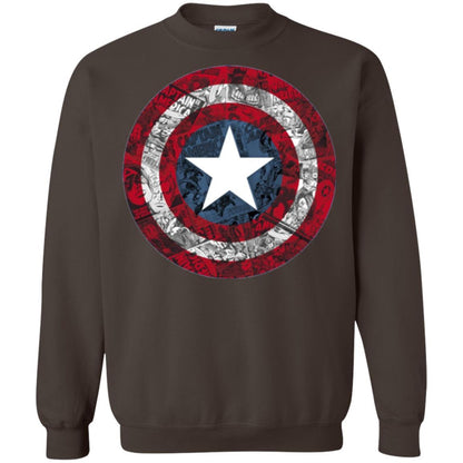 Film T-shirt Captain America Avengers Shield Comic Graphic Dark Chocolate