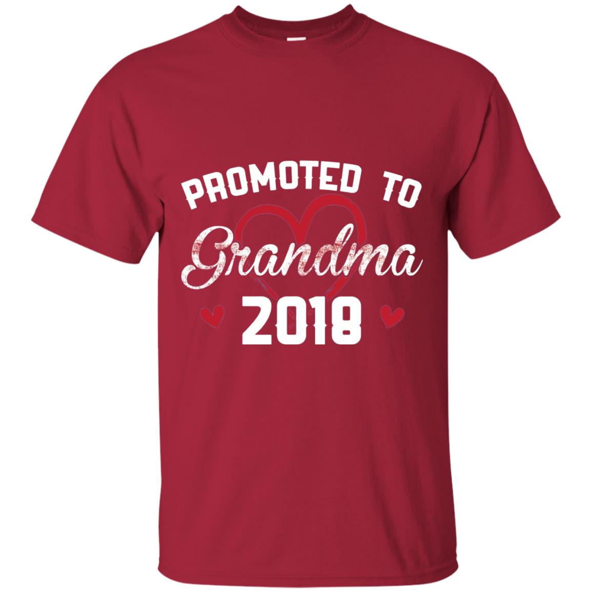 Promoted To Grandma 2018 Love Grandparents T-shirt Cardinal