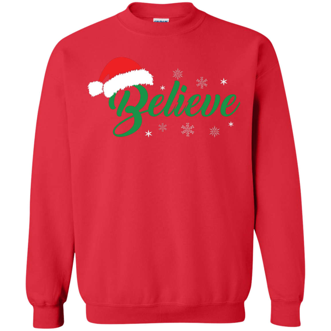 Christmas T-Shirt Believe In Santa Red