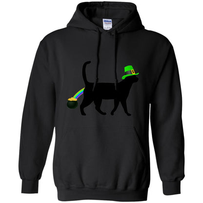 Cat Leprechaun Funny Cat Saint Patrick_s Day T-shirt Black