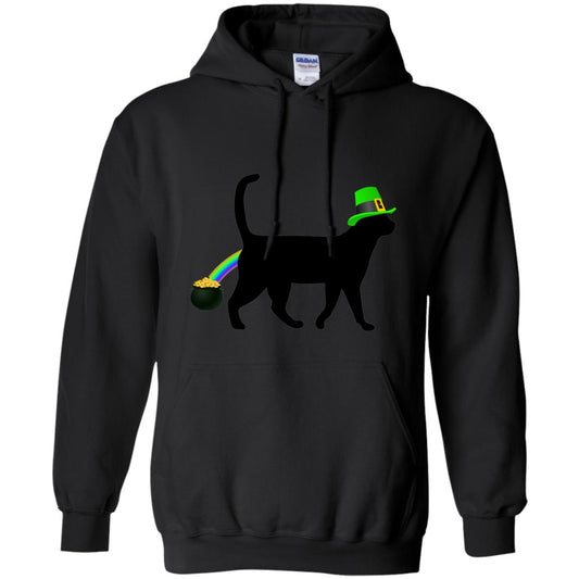 Cat Leprechaun Funny Cat Saint Patrick_s Day T-shirt Black