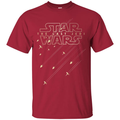 Star Wars Last Jedi Gold Platinum Rebel Fleet Logo T-shirt Cardinal