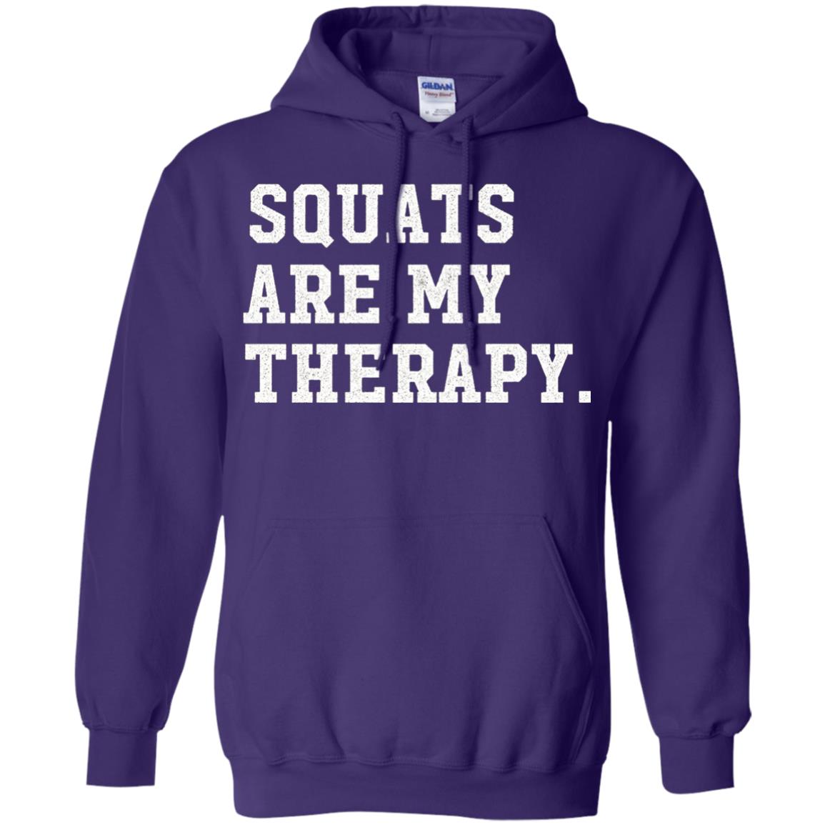 Funny Gym Workout T-shirt Squats Are My Therapy Purple