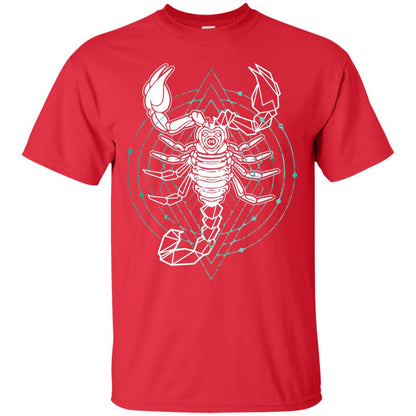 Scorpion Geometric Tribal Design T-shirt Red