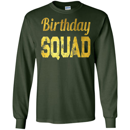 Birthday Squad Gold T-shirt Forest Green