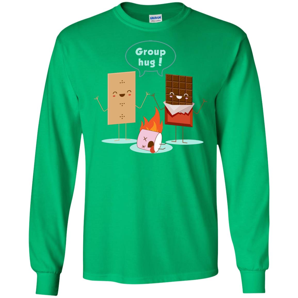 Funny Smores Chocolate Marshmallow Hiking Camping T-shirt Irish Green
