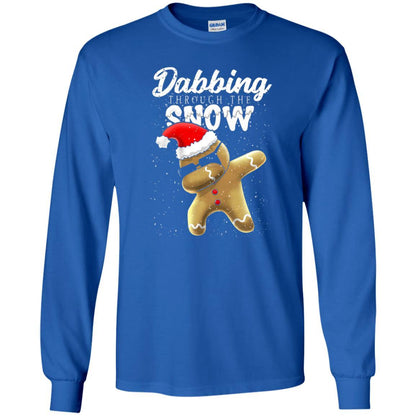 Dabbing Gingerbread T-shirt Dabbing Through The Snow Royal