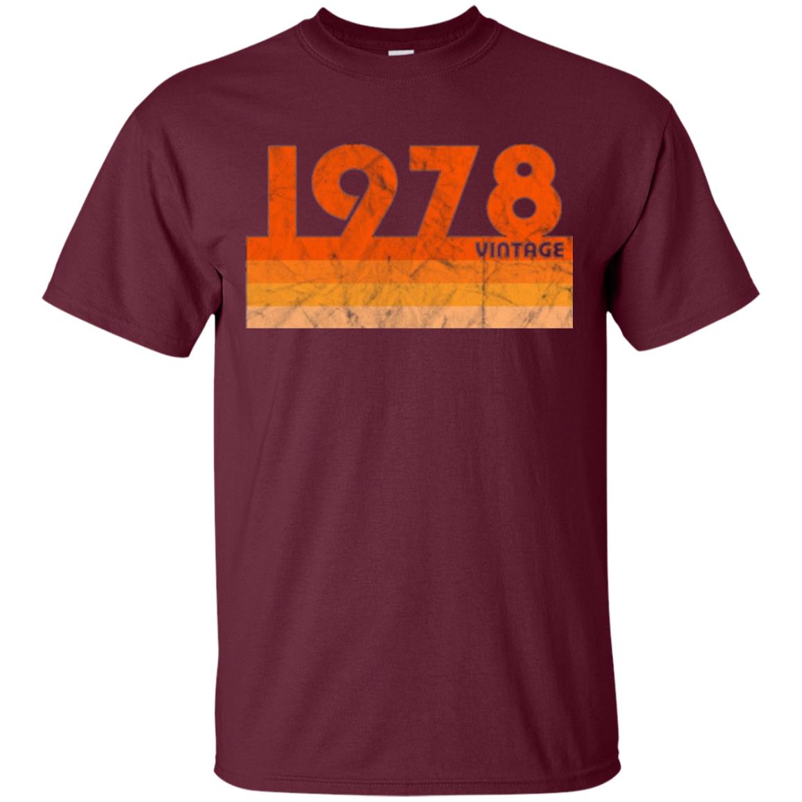 Vintage Retro 1978 T-shirt 40 Years Old Gift T-shirt Maroon