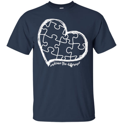 Autism Awareness Embrace Differences Shirt Navy