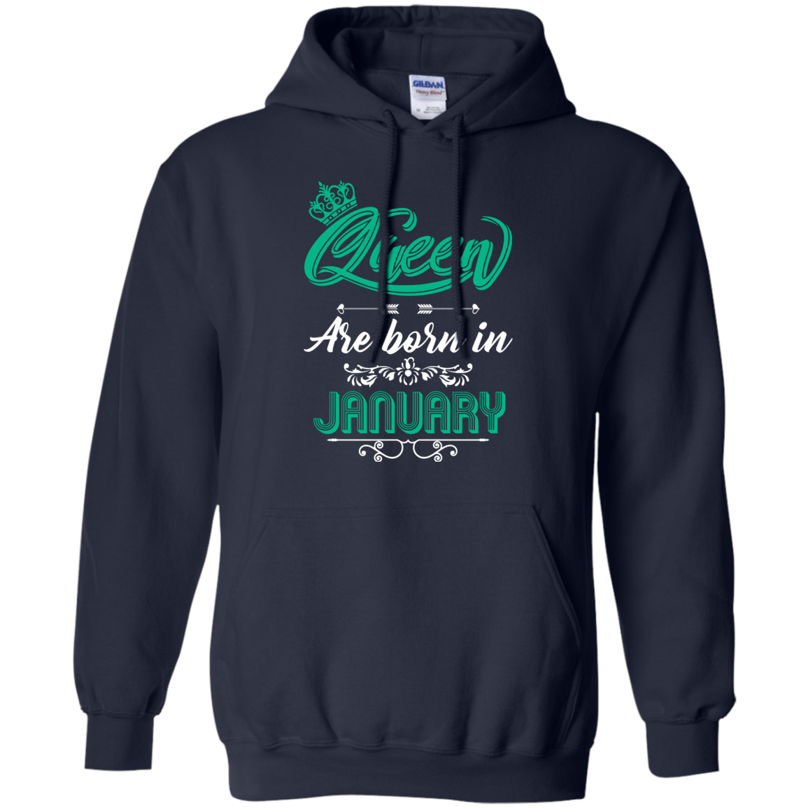 Brithday T-Shirt Queen Are Born In January Navy