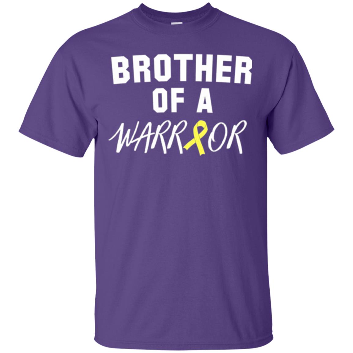 Brother Of A Warrior Childhood Cancer Awareness T-shirt Purple