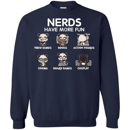 Nerds Have More Fun Video Games Books Action Figures Shirts Navy