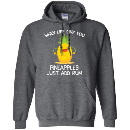When Life Give You Pineapples Just Add Rum Shirt Dark Heather