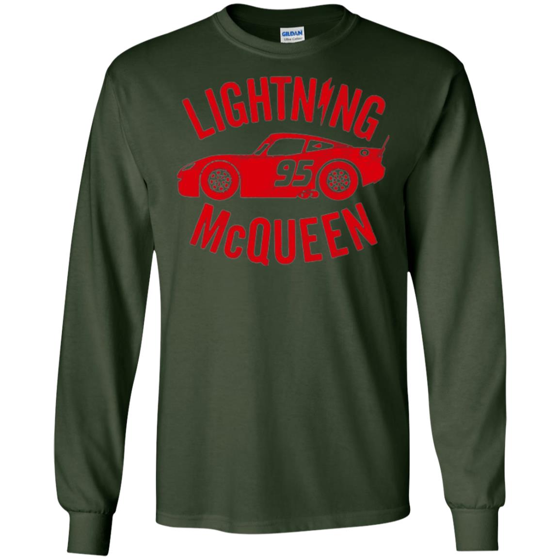 Pixar Cars Lightning 95 Mcqueen Vintage Graphic T-shirt Forest Green