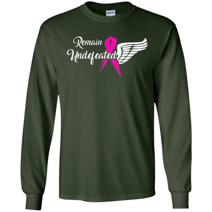 Breast Cancer T-shirt Remain Undefeated Forest Green