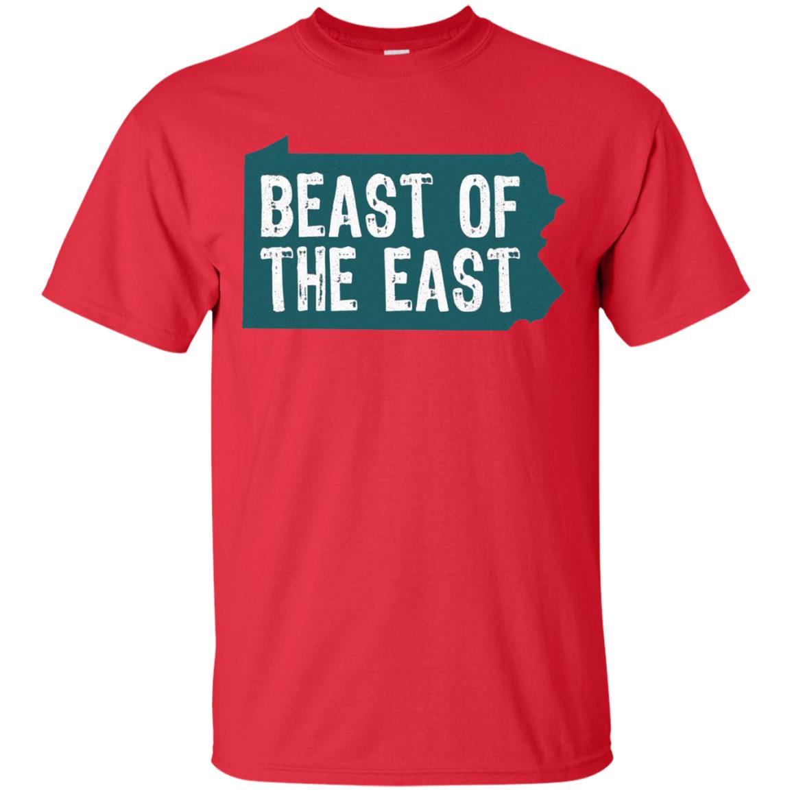 Pennsylvania State T-shirt East Beast Distressed Philadelphia Red