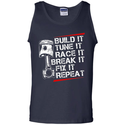 Racecar Steps T-shirt Build It Turn It Race It Navy