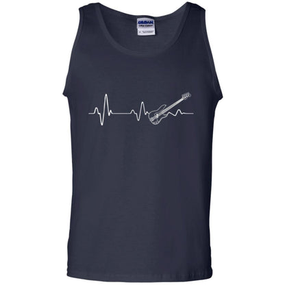 Bass Guitar Lovers T-shirt Heartbeat Navy