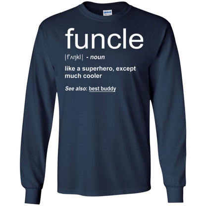 Funny Uncle T-shirt Funcle Navy