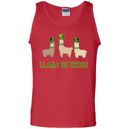 Llama Be Irish Ireland Gift Shirt Red