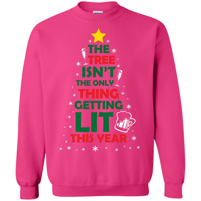 Christmas T-shirt The Tree Isn't The Only Thing Getting Lit This Year Heliconia