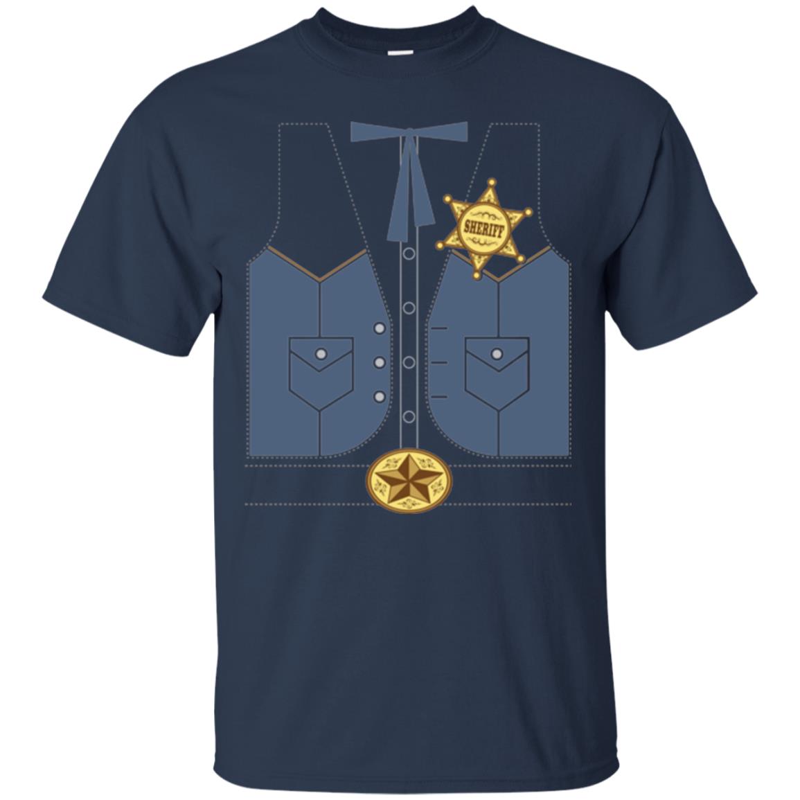 Western Cowboy Sheriff T-shirt Navy