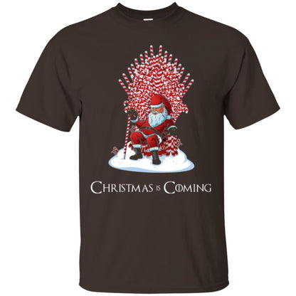 Funny Christmas T-shirt Santa Candy Cane Throne Dark Chocolate