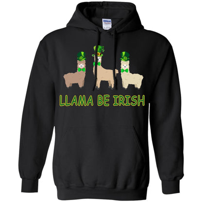 Llama Be Irish Ireland Gift Shirt Black