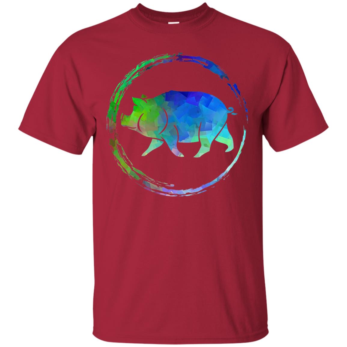 Hog Pig And Boar Lover Colorful Art Shirt Cardinal