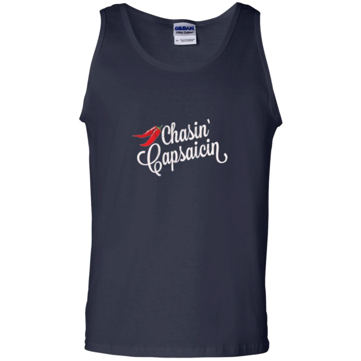 Hot Pepper Lover T-shirt Chasin Capsaicin Spicy Food Navy